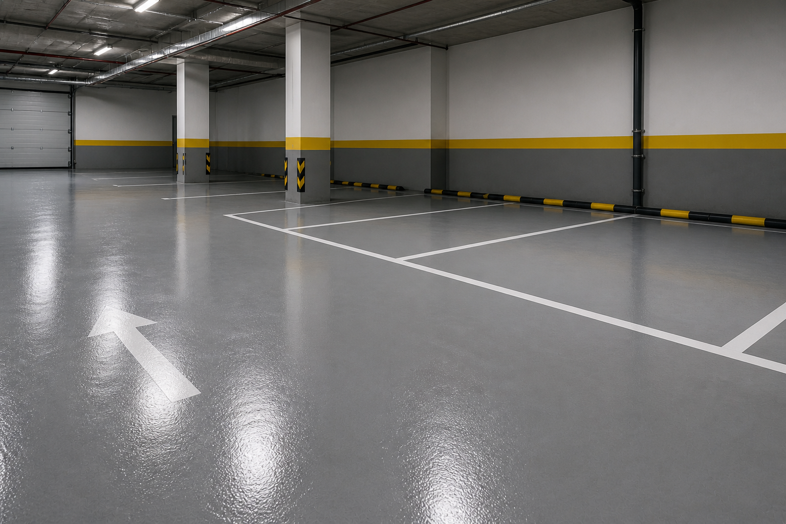 poliuretanovo pokritie podzemен parking industrialen pod